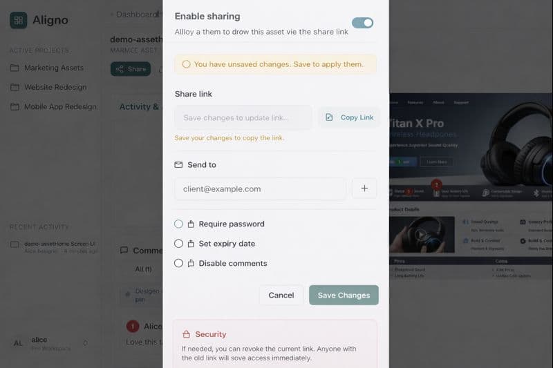 Share Project Modal